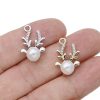 Crystal Pearl Deer Charm Set for Jewelry Making