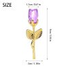 Crystal Rose Gold and Silver Artificial Flower Gift Box