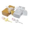 Crystal Rose Gold and Silver Artificial Flower Gift Box