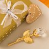 Crystal Rose Gold and Silver Artificial Flower Gift Box
