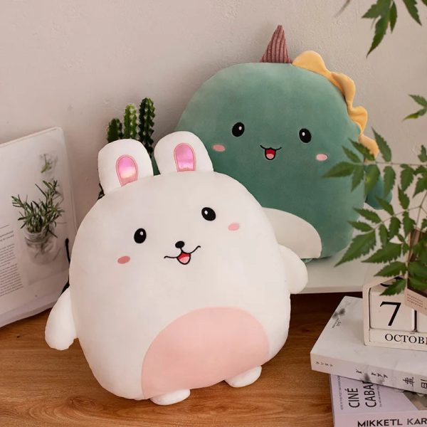 Cuddly Kawaii Zoo Animal Plushies - Soft Squishy Pillows for Kids