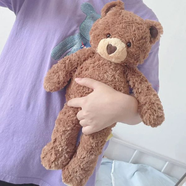 Curly Love Teddy Bear Plush Hug Pillow 40cm