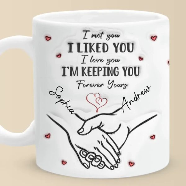 Custom 3D Inflated Effect Printed Mug - Personalized Anniversary Wedding Gifts For Husband And Wife, Him And Her - Always You, Always My Choice