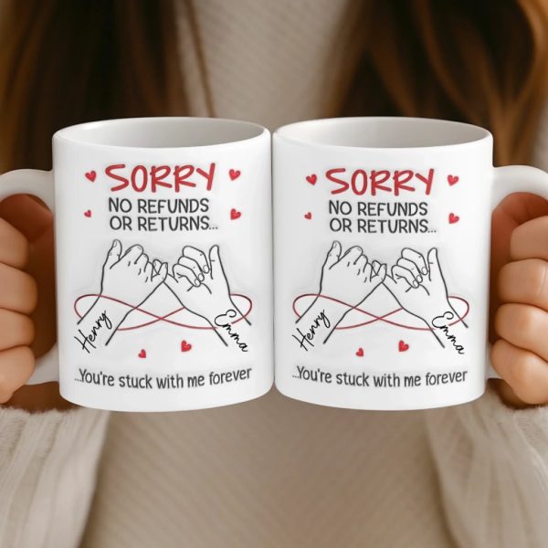 Custom 3D Inflated Effect Printed Mug - Personalized Anniversary Wedding Gifts For Husband And Wife, Him And Her - Built On Love
