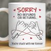 Custom 3D Inflated Effect Printed Mug - Personalized Anniversary Wedding Gifts For Husband And Wife, Him And Her - Built On Love