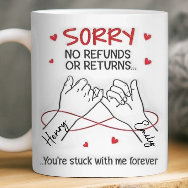 Custom 3D Inflated Effect Printed Mug - Personalized Anniversary Wedding Gifts For Husband And Wife, Him And Her - Built On Love