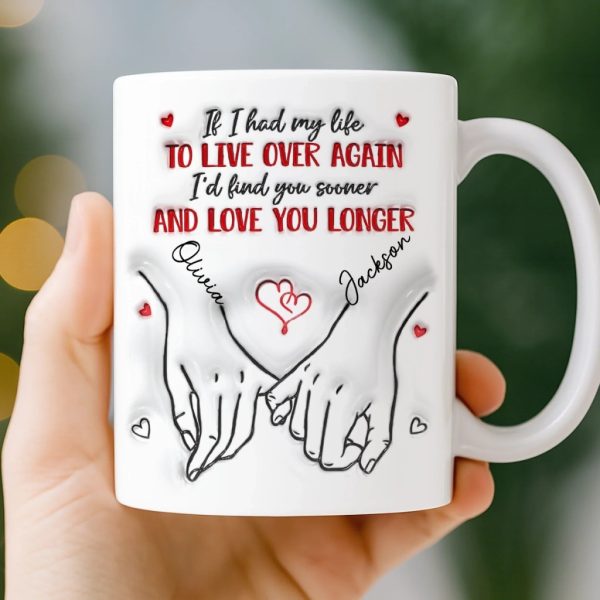 Custom 3D Inflated Effect Printed Mug - Personalized Anniversary Wedding Gifts For Husband And Wife, Him And Her - Love Feels Easy With You