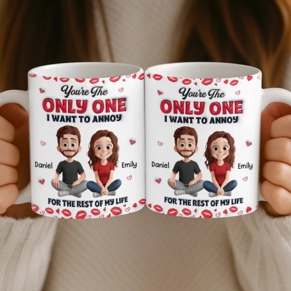 Custom 3D Inflated Effect Printed Mug - Personalized Anniversary Wedding Gifts For Husband And Wife, Him And Her - Love You More Every Day