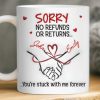 Custom 3D Inflated Effect Printed Mug - Personalized Anniversary Wedding Gifts For Husband And Wife, Him And Her - Our Love Starts With Coffee