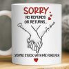 Custom 3D Inflated Effect Printed Mug - Personalized Anniversary Wedding Gifts For Husband And Wife, Him And Her - Side By Side Feels Natural