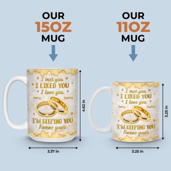 Custom 3D Inflated Effect Printed Mug - Personalized Anniversary Wedding Gifts For Husband And Wife, Him And Her - Still Choosing You Daily