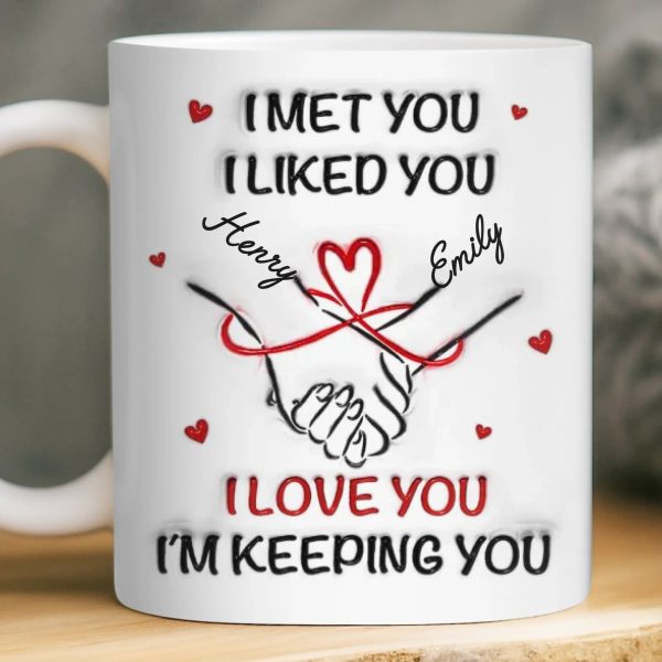 Custom 3D Inflated Effect Printed Mug - Personalized Anniversary Wedding Gifts For Husband And Wife, Him And Her - You Are My Constant Joy