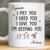 Custom 3D Inflated Effect Printed Mug - Personalized Anniversary Wedding Gifts For Husband And Wife, Him And Her - You Are My Peace