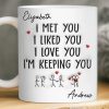 Custom 3D Inflated Effect Printed Mug - Personalized Anniversary Wedding Gifts For Husband And Wife, Him And Her - You Are My Peace