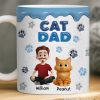 Custom 3D Inflated Effect Printed Mug - Personalized Birthday Gifts For Cat Lovers, Cat Mom And Dad - Living That Cat Life