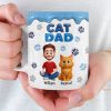 Custom 3D Inflated Effect Printed Mug - Personalized Birthday Gifts For Cat Lovers, Cat Mom And Dad - Living That Cat Life