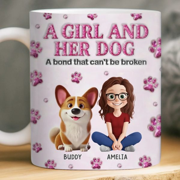 Custom 3D Inflated Effect Printed Mug - Personalized Birthday Gifts For Dog Lovers, Dog Dad And Mom - Best Friends For Life