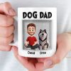 Custom 3D Inflated Effect Printed Mug - Personalized Birthday Gifts For Dog Lovers, Dog Dad And Mom - Love Begins With A Wag