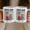 Custom 3D Inflated Effect Printed Mug - Personalized Birthday Gifts For Dog Lovers, Dog Dad And Mom - Love Begins With A Wag