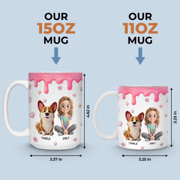 Custom 3D Inflated Effect Printed Mug - Personalized Birthday Gifts For Dog Lovers, Dog Dad And Mom - More Than Pets, More Than Family