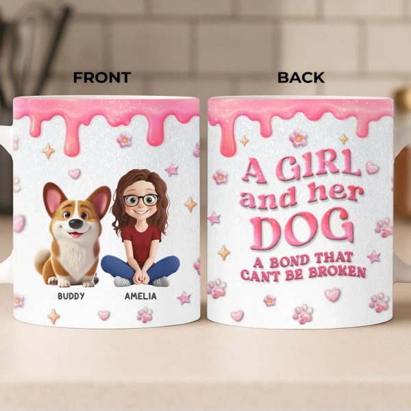 Custom 3D Inflated Effect Printed Mug - Personalized Birthday Gifts For Dog Lovers, Dog Dad And Mom - More Than Pets, More Than Family