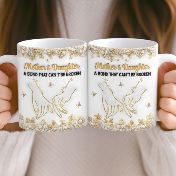 Custom 3D Inflated Effect Printed Mug - Personalized Birthday Gifts For Mom, Daughter - Born To Be Loved