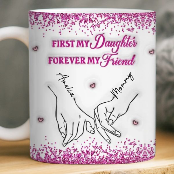 Custom 3D Inflated Effect Printed Mug - Personalized Birthday Gifts For Mom, Daughter - Loved More Than Coffee