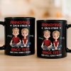 Custom Black Mug - Personalized Anniversary Wedding Gifts For Husband And Wife, Him And Her - Two Hearts Moving Forward