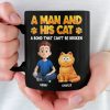 Custom Black Mug - Personalized Birthday Gifts For Cat Lovers, Cat Mom And Dad - Purrfect Bond, Purrfect Love
