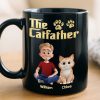 Custom Black Mug - Personalized Birthday Gifts For Cat Lovers, Cat Mom And Dad - This Mug Belongs To The Boss