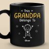 Custom Black Mug - Personalized Birthday Gifts For Dad, Grandpa - Grandkids Make Life Grand