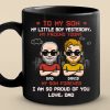 Custom Black Mug - Personalized Birthday Gifts For Dad, Son - Two Generations One Bond