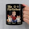 Custom Black Mug - Personalized Birthday Gifts For Dog Cat Lovers, Dog Dad And Mom, Cat Owners - The Furfather Never Walks Alone