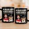 Custom Black Mug - Personalized Birthday Gifts For Dog Lovers, Dog Dad And Mom - Dogs Make Every Day Brighter