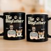 Custom Black Mug - Personalized Birthday Gifts For Dog Lovers, Dog Dad And Mom - Ride Or Die, Paws Included