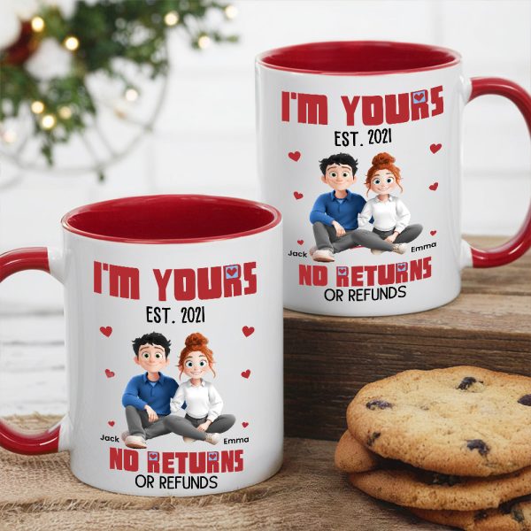 Custom Ceramic Couples Mug with Personalized Names