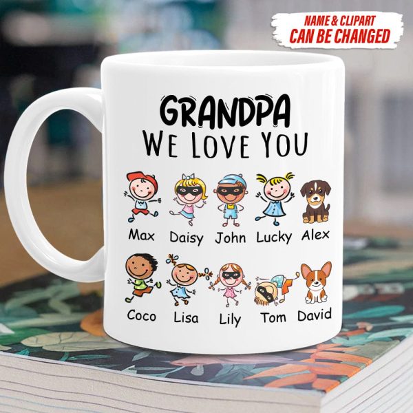 Custom Clipart Daddy We Love You Family Coffee Mug 888256