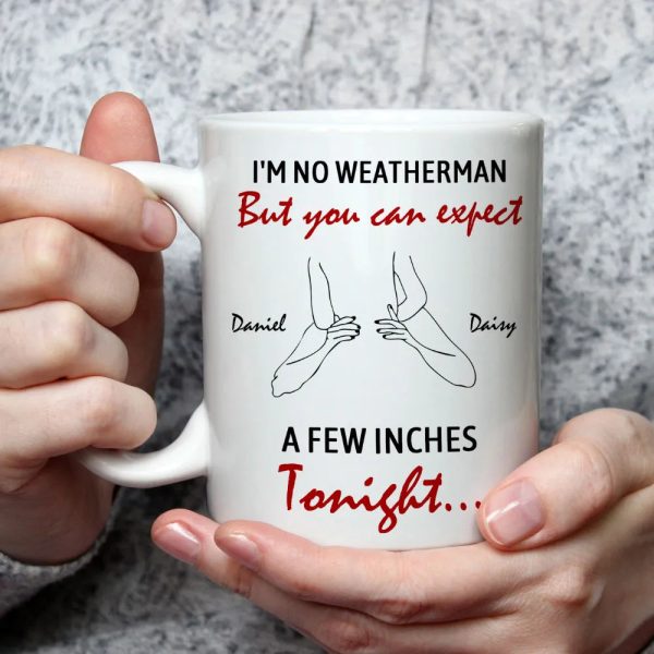 Custom Couple Mug with Names Romantic Minimal Line Art Ceramic Coffee Cup Gift