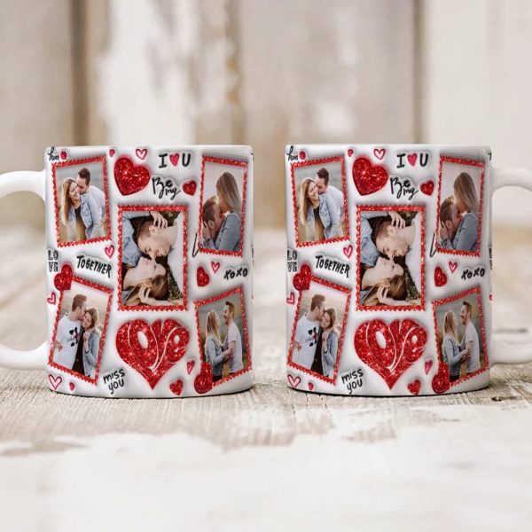 Custom Couple Photo I Love You 3D Inflated Mug Valentine Gift HA75 891780