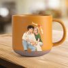 Custom Couple Watercolor Photo Pottery Mug Valentine Gift For Him Her CH07 910194