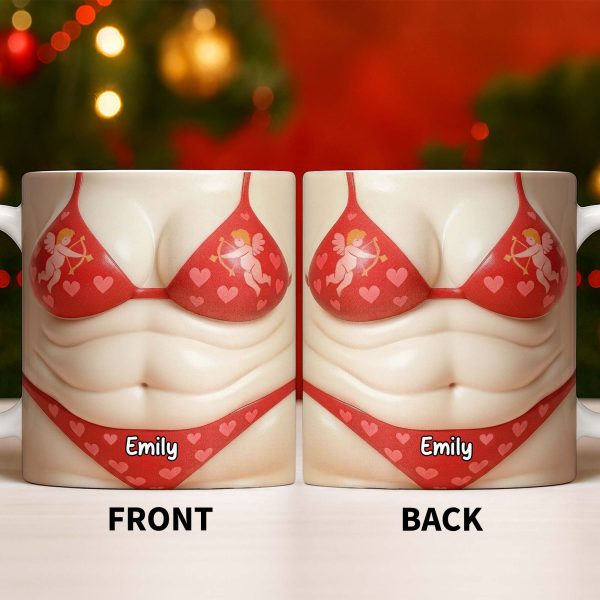 Custom Cupid-Themed Mug With Hearts And Angels - Personalized Custom Coffee Mug - CPL1158_MG