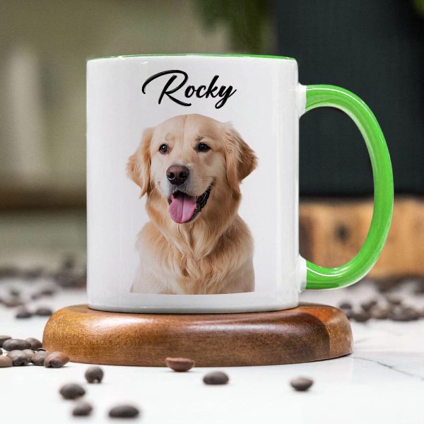 Custom Dog Cat Photo Our Human Servant Accent Mug HA75 891815