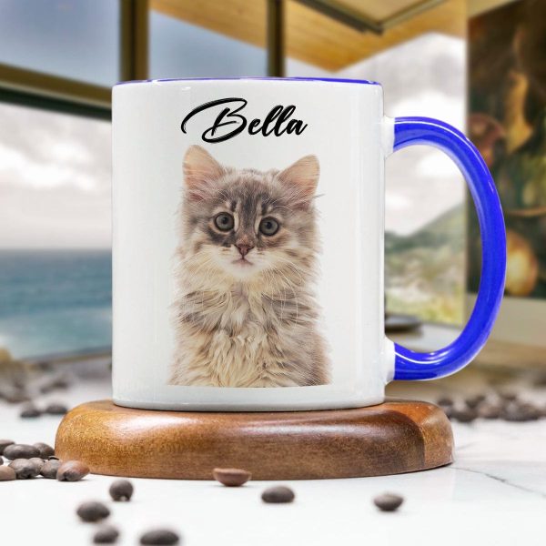 Custom Dog Cat Photo Our Human Servant Accent Mug HA75 891815