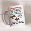 Custom Dog Dad Humor Mug, Personalized Holiday Gift Cup