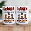Custom Dog Lover Mug - Retirement-Themed Personalized Cup Featuring Pets and Owner, Funny Gift for Dog Moms & Dads