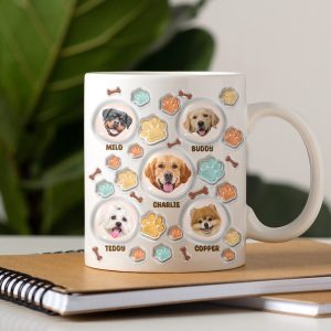 Custom Dog Photo 3D Inflated Effect Paw Mug N304 890147