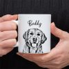 Custom Dog Photo Portrait Pencil Drawing Mug - Gift for Dog Lovers LM32 891917