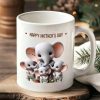 Custom Elephant Mother & Baby Mug for Mom Personalized Ceramic Cup