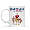 Custom Football Dad With Kids - Personalized Mug - Gifts For American Football Lover | TM12 HN02