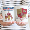 Custom Football Dad With Kids - Personalized Mug - Gifts For American Football Lover | TM12 HN02